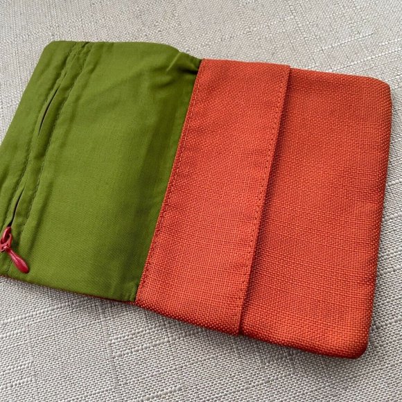 Women Wallet Hand Embroidery Orange Fabric Bi Fold Purse Unbranded handmade - Picture 4 of 8